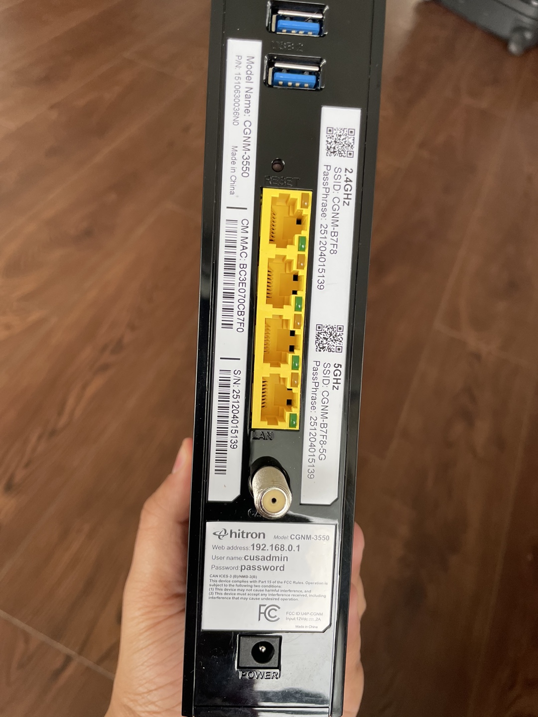 Hitron CGNM-3550 Modem image indicator(2)