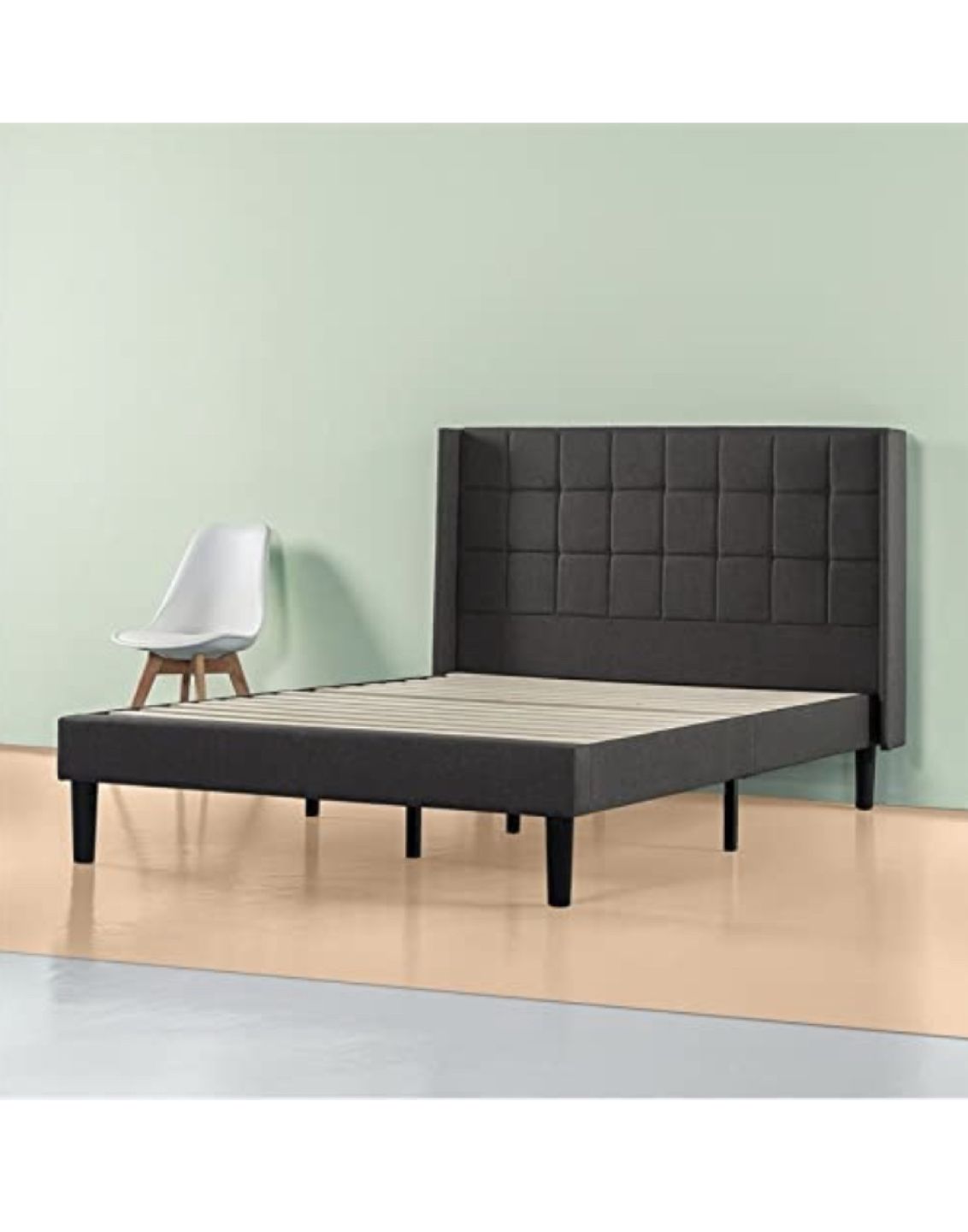 Zinus upholstered queen platform bed - photo 3