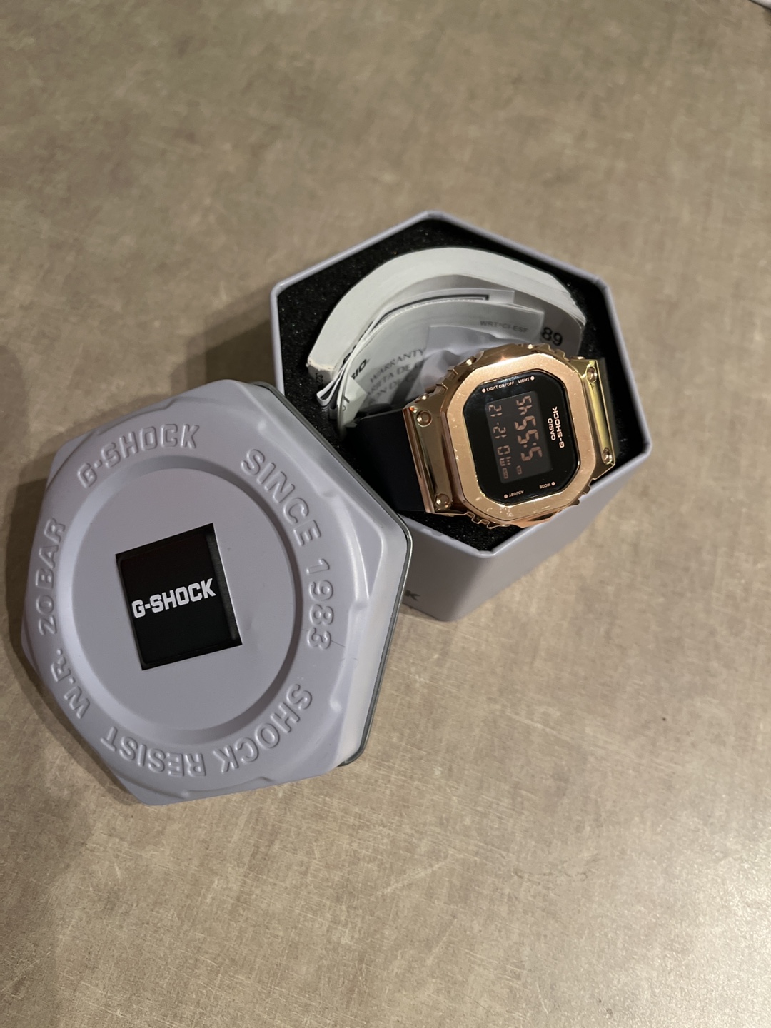 Casio G-Shock Watch - Pink Gold & Black