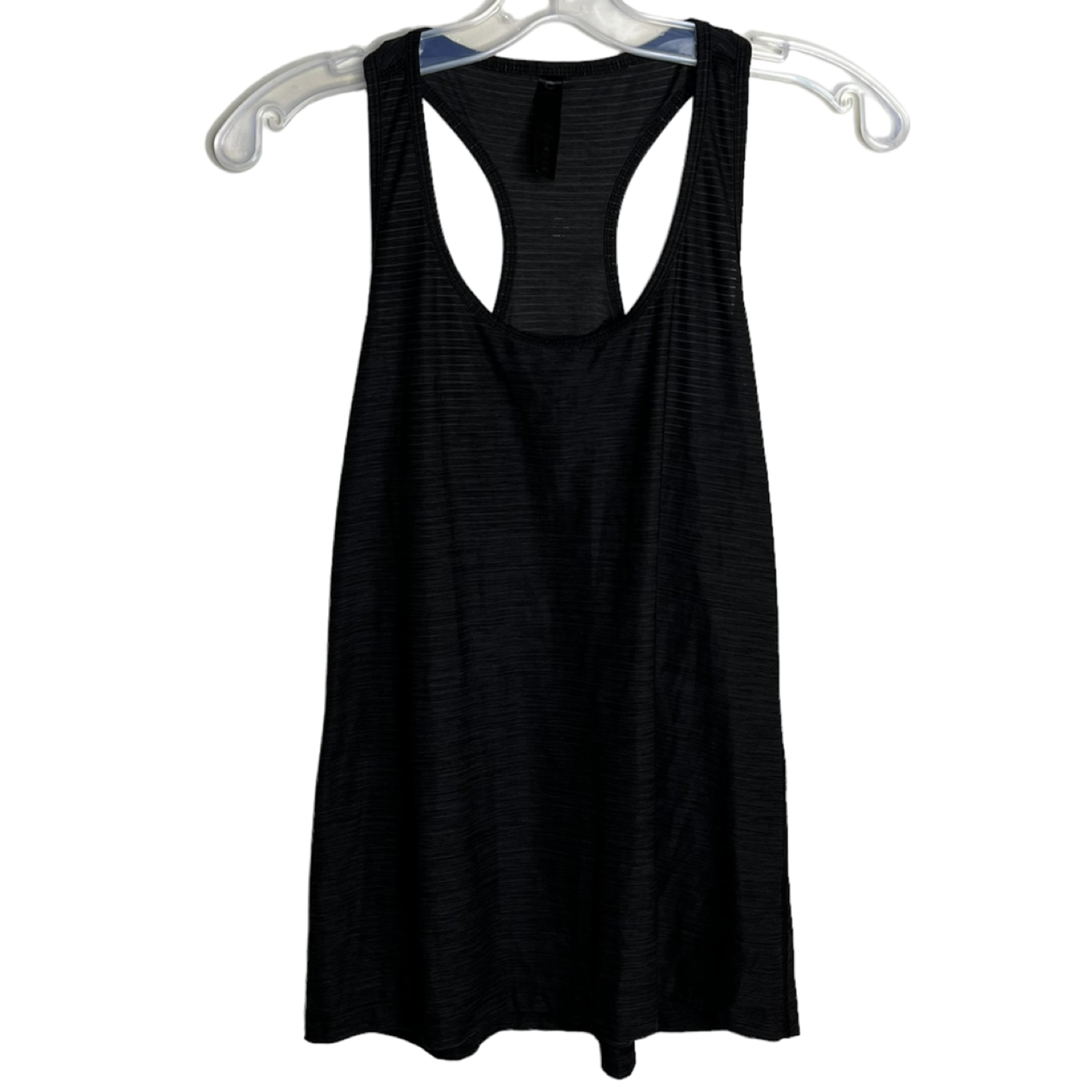 90 Degree By Reflex Sz L Athletic Workout Tank Top Black Stripes thumbnail