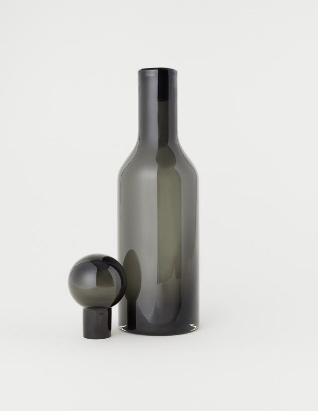 H&M Black Glass Carafe with Stopper image indicator(2)