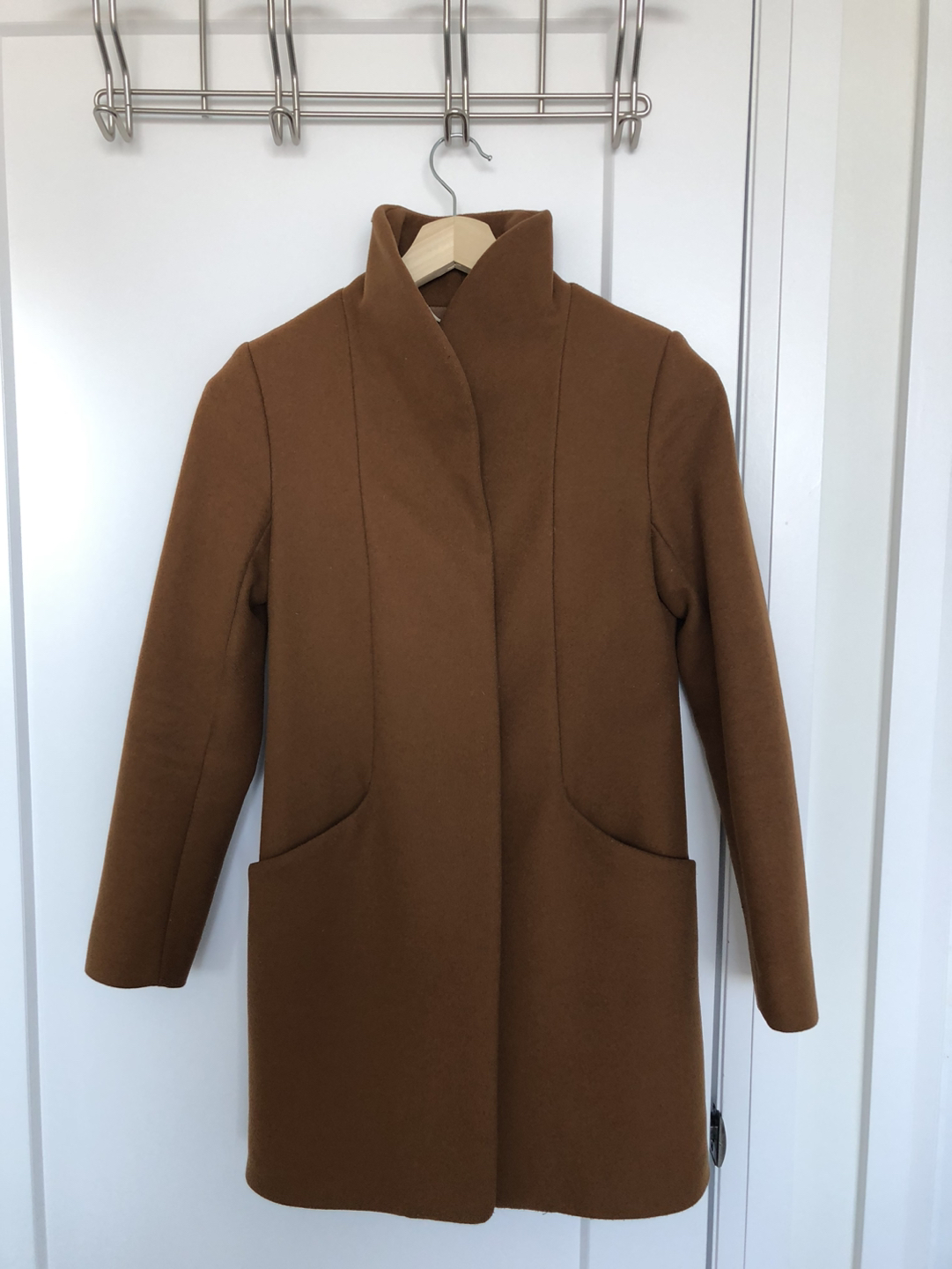 Wilfred cocoon coat jacket in camel XS thumbnail
