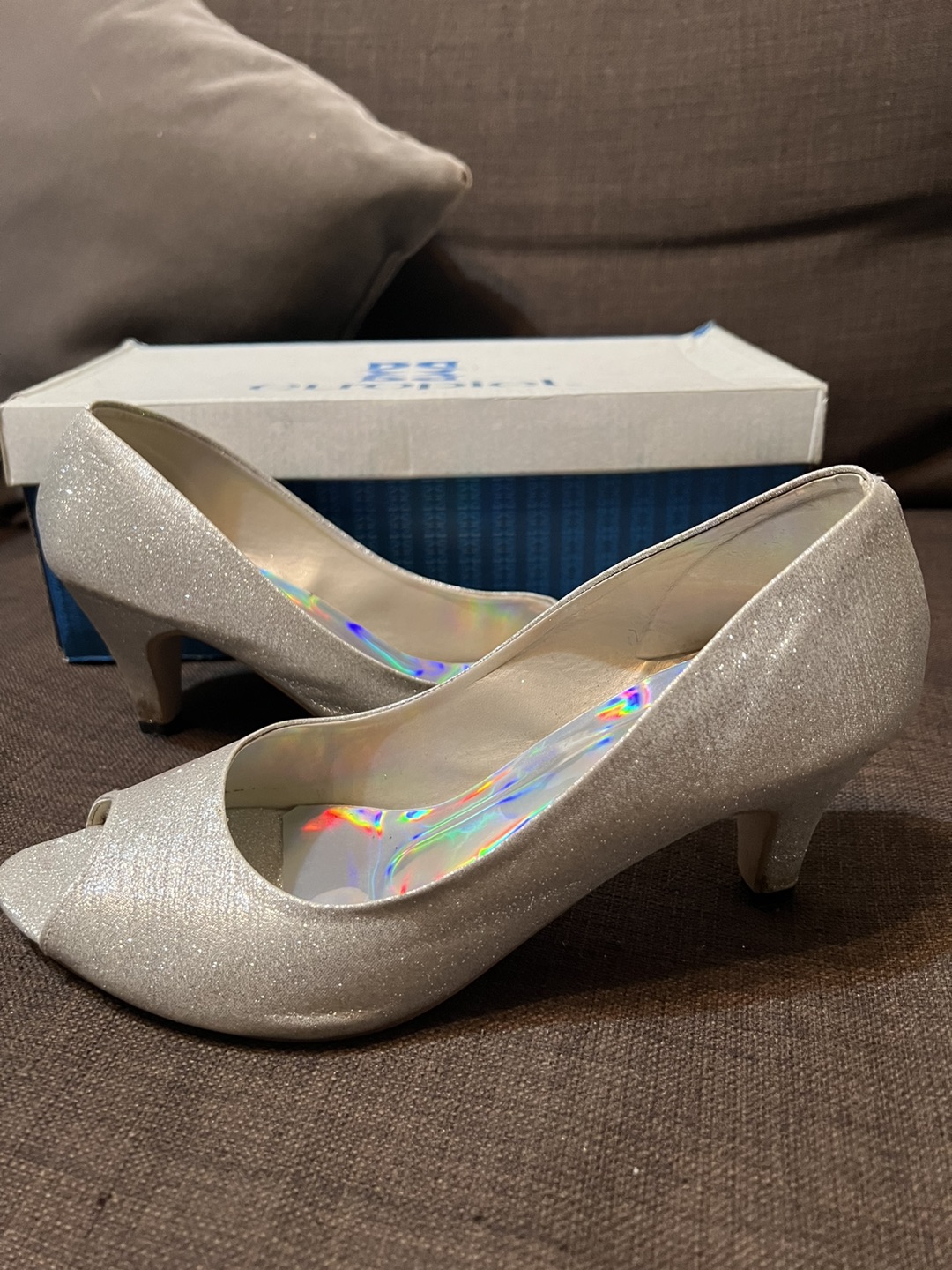 Silver heels for sale