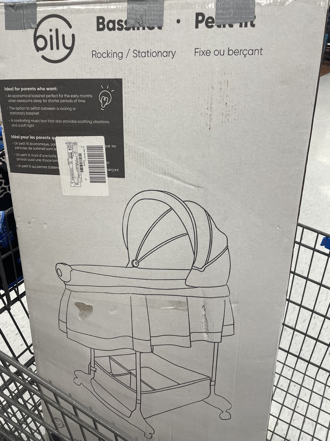 Bily Rocking or Stationary Baby Bassinet - Lucky Star(like new)