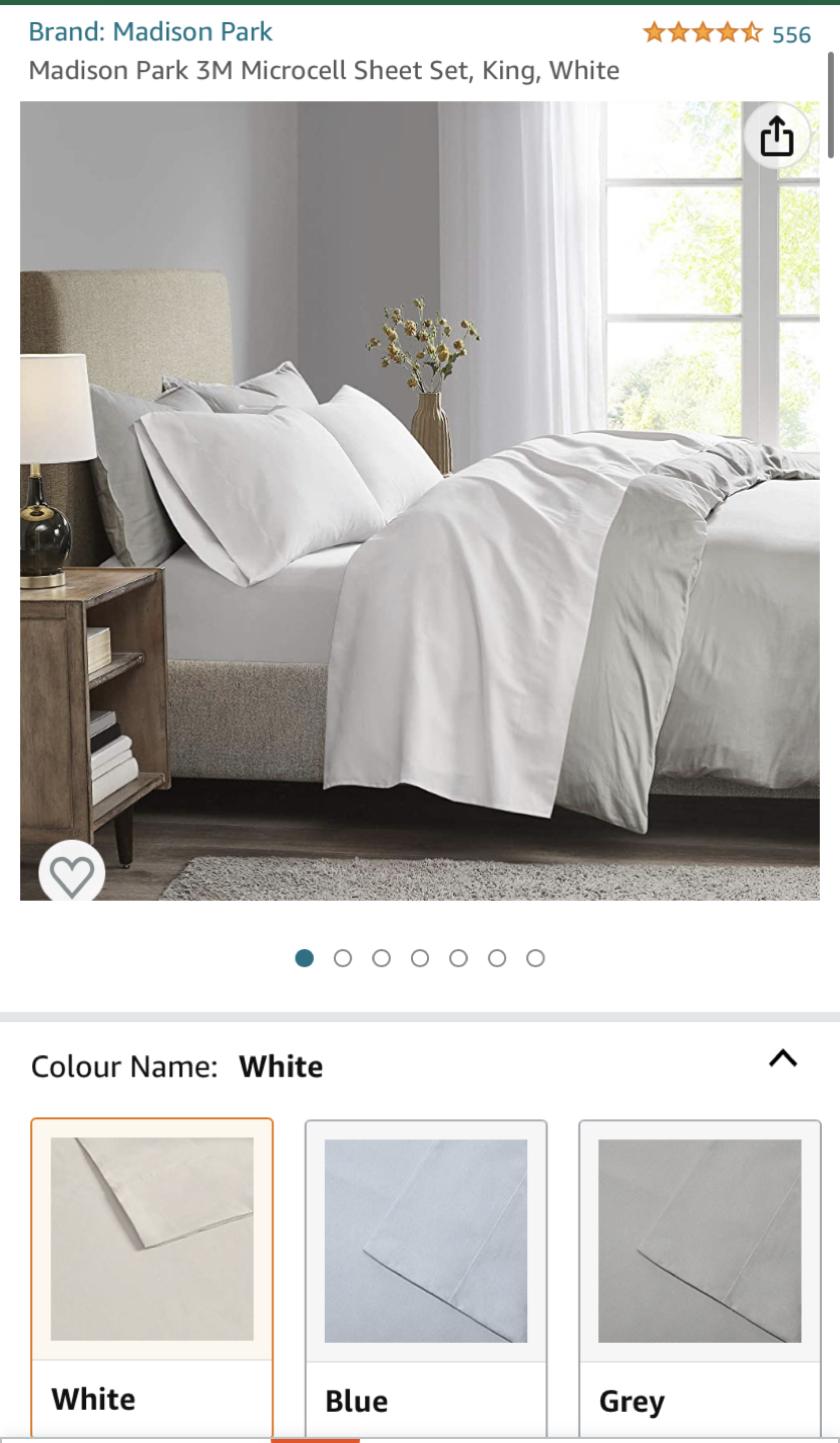 BNIB King 🛏️ Sheet Set - white image indicator(2)
