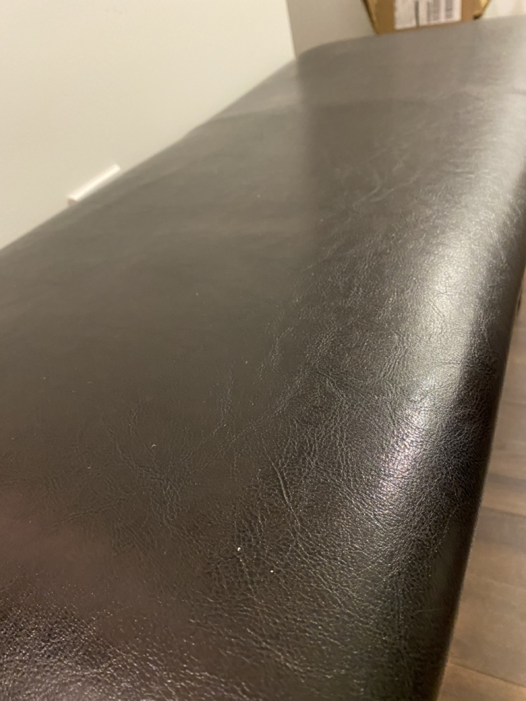 Real leather bench chair