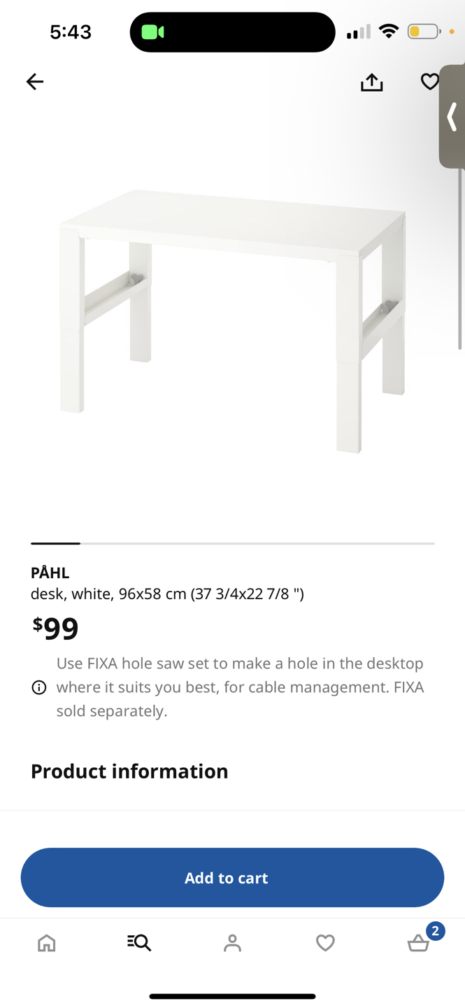 IKEA Pahl desk