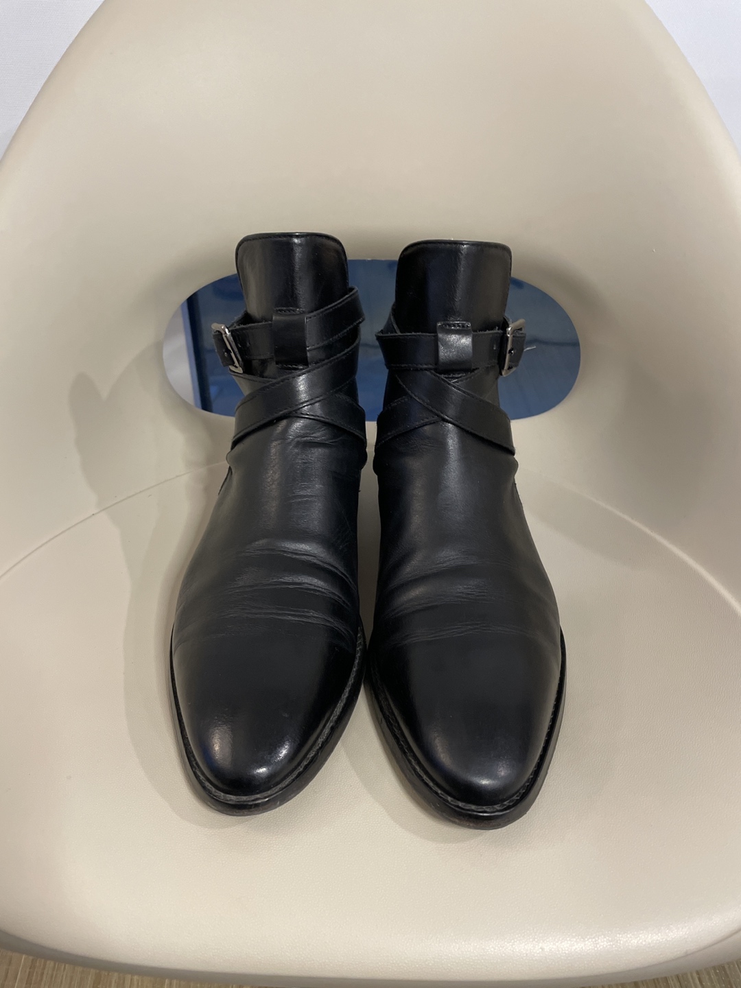Black Jodhpur Strap Boots - Mens size UK 10 US 11
