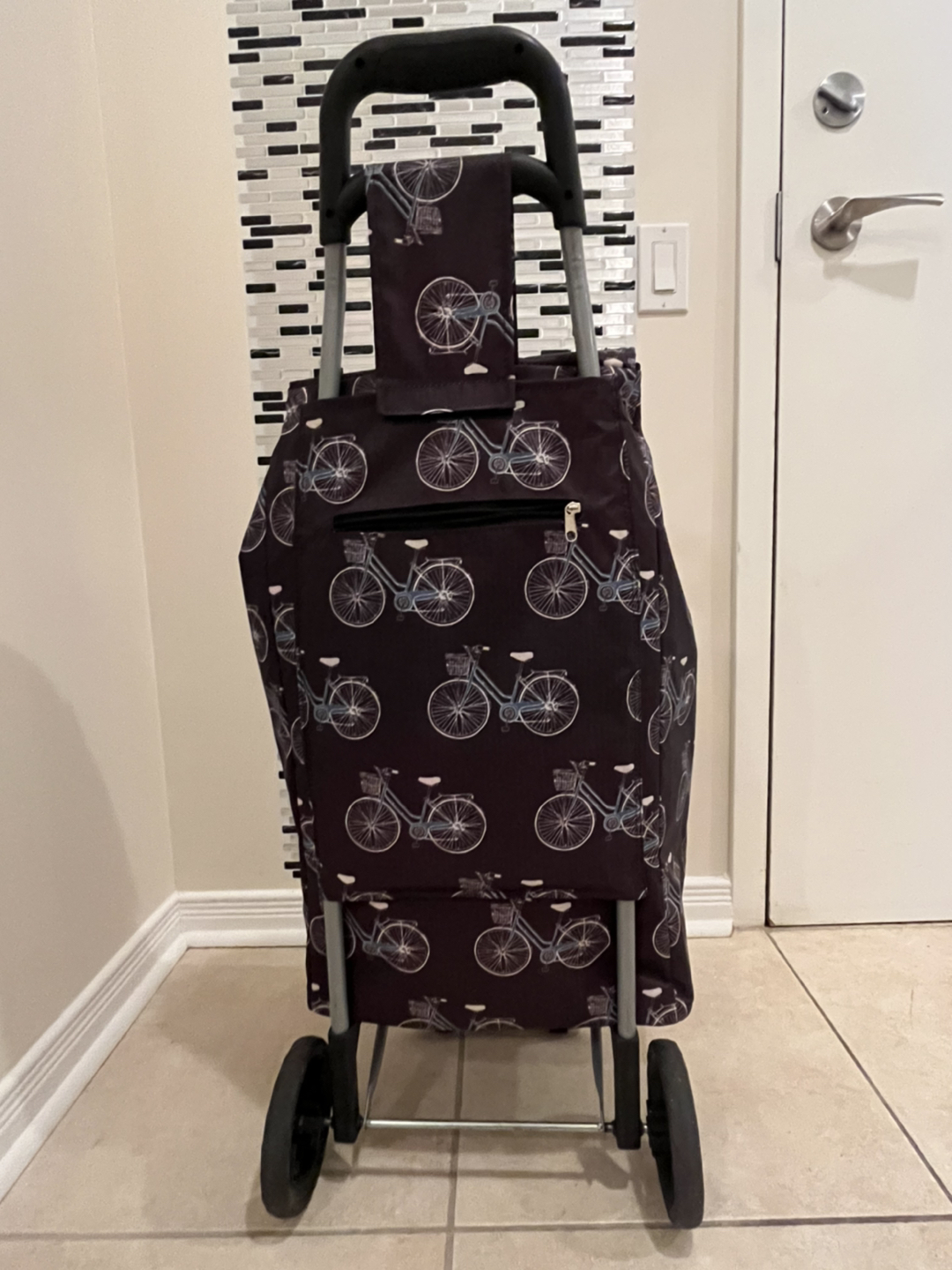 Grocery cart trolley with wheels - photo 2