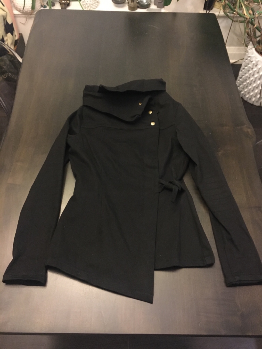 Stretch black unique jacket