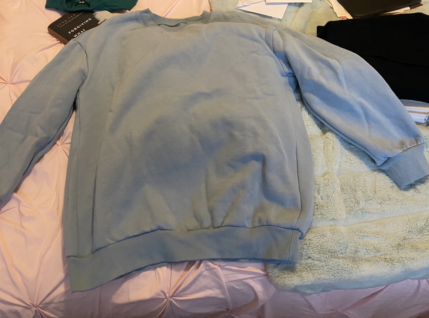 Blue shein crewneck sweater