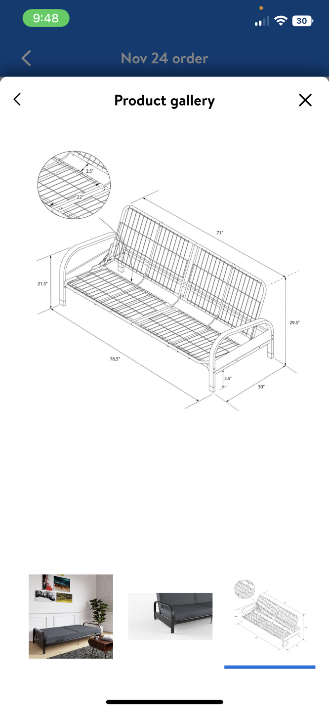 Mainstays Metal Futon - photo 5
