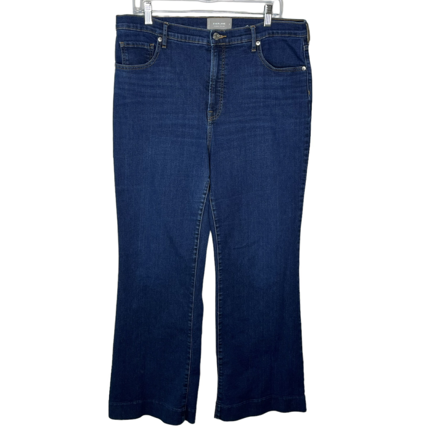Everlane The Modern Flare Dark Wash High Rise Jeans thumbnail