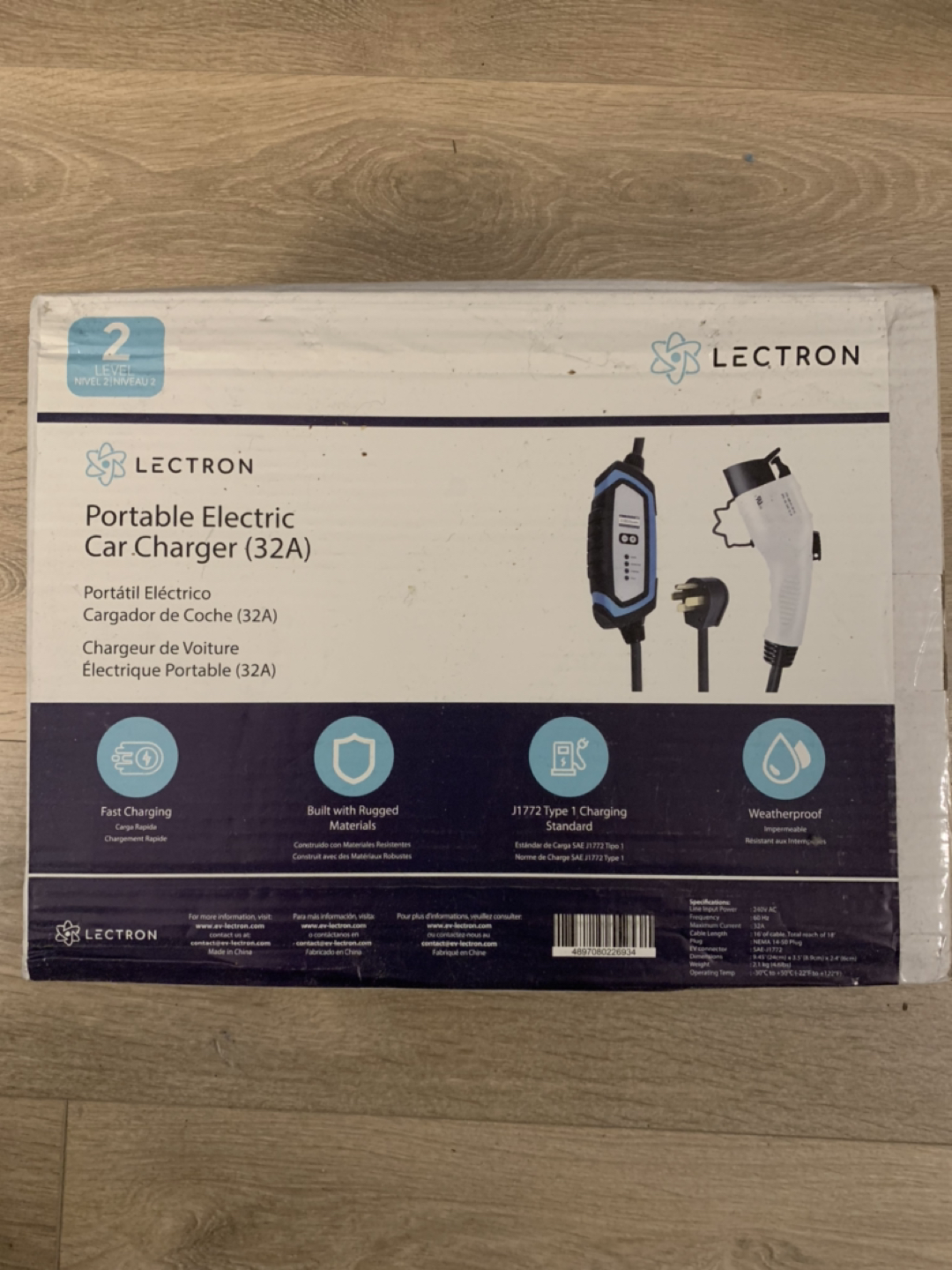 Lectron Portable Electric Car Charger *new in box thumbnail