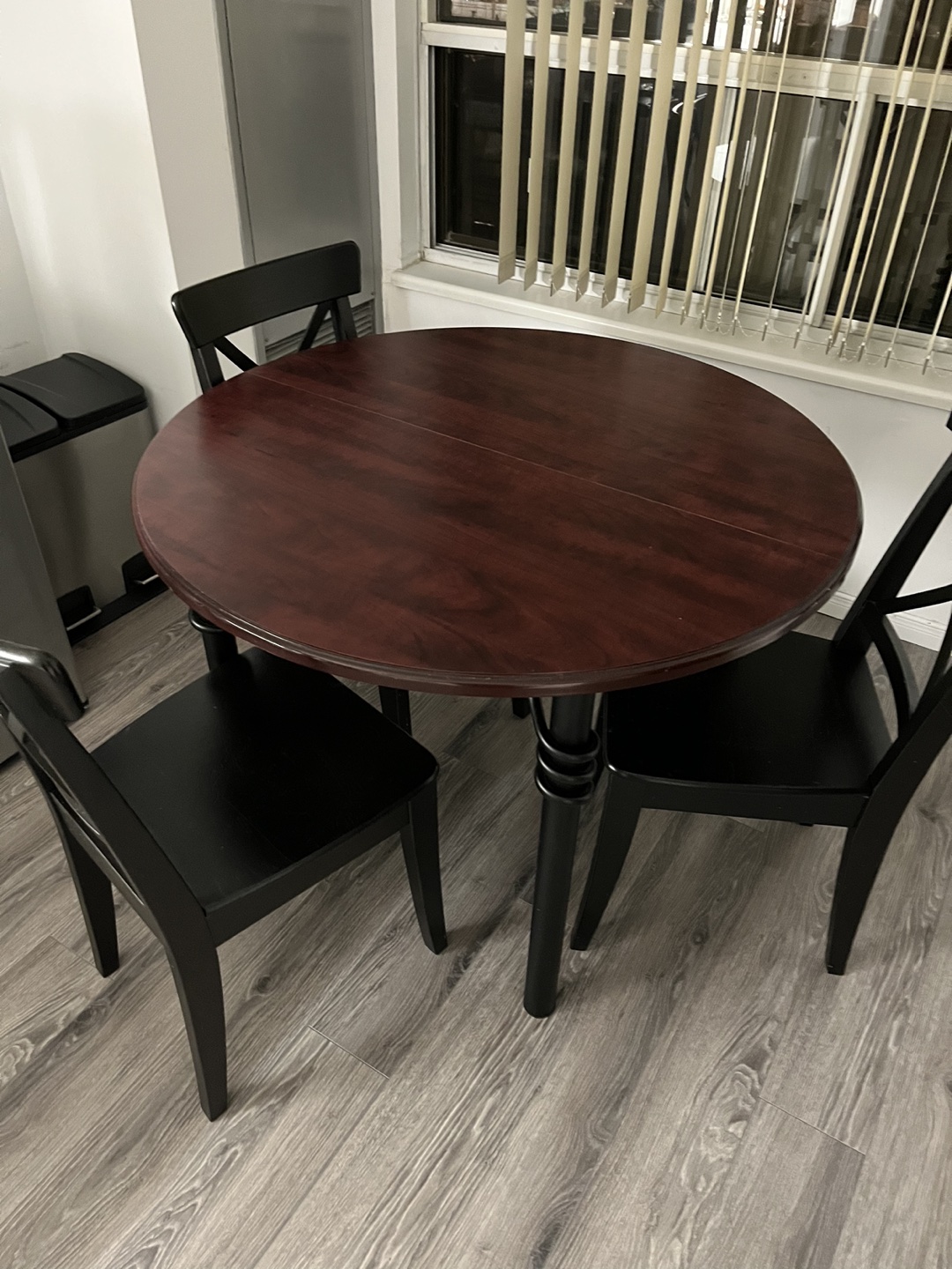 MOVING SALE- Table with extension and three chairs