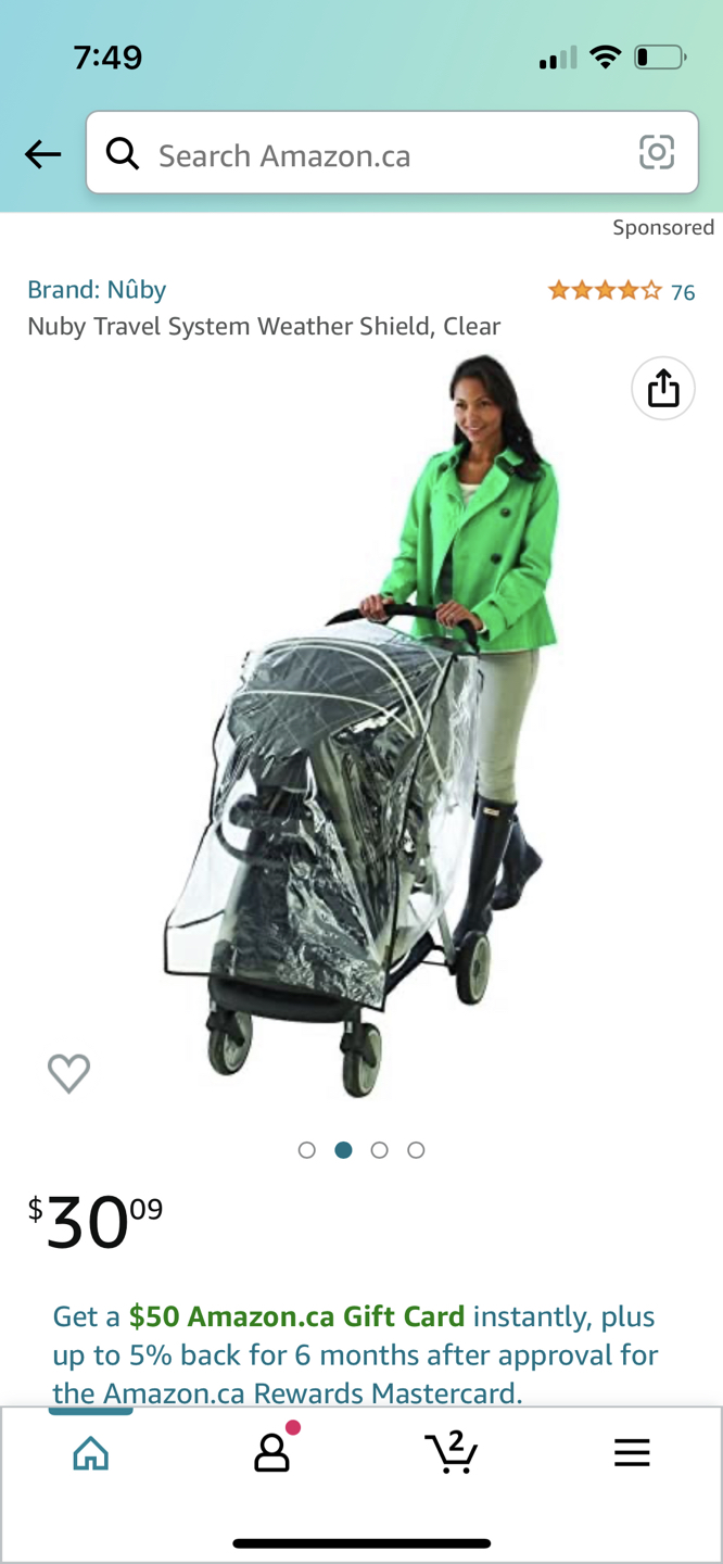New Nuby Travel System Weather Shield  💝 - photo 2