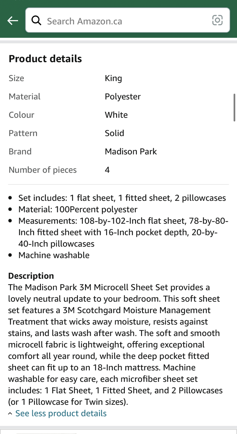 BNIB King 🛏️ Sheet Set - white image indicator(3)