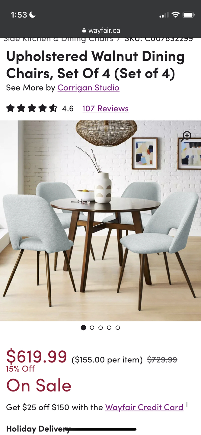 Tourqouise dining chairs (Set of 4)
