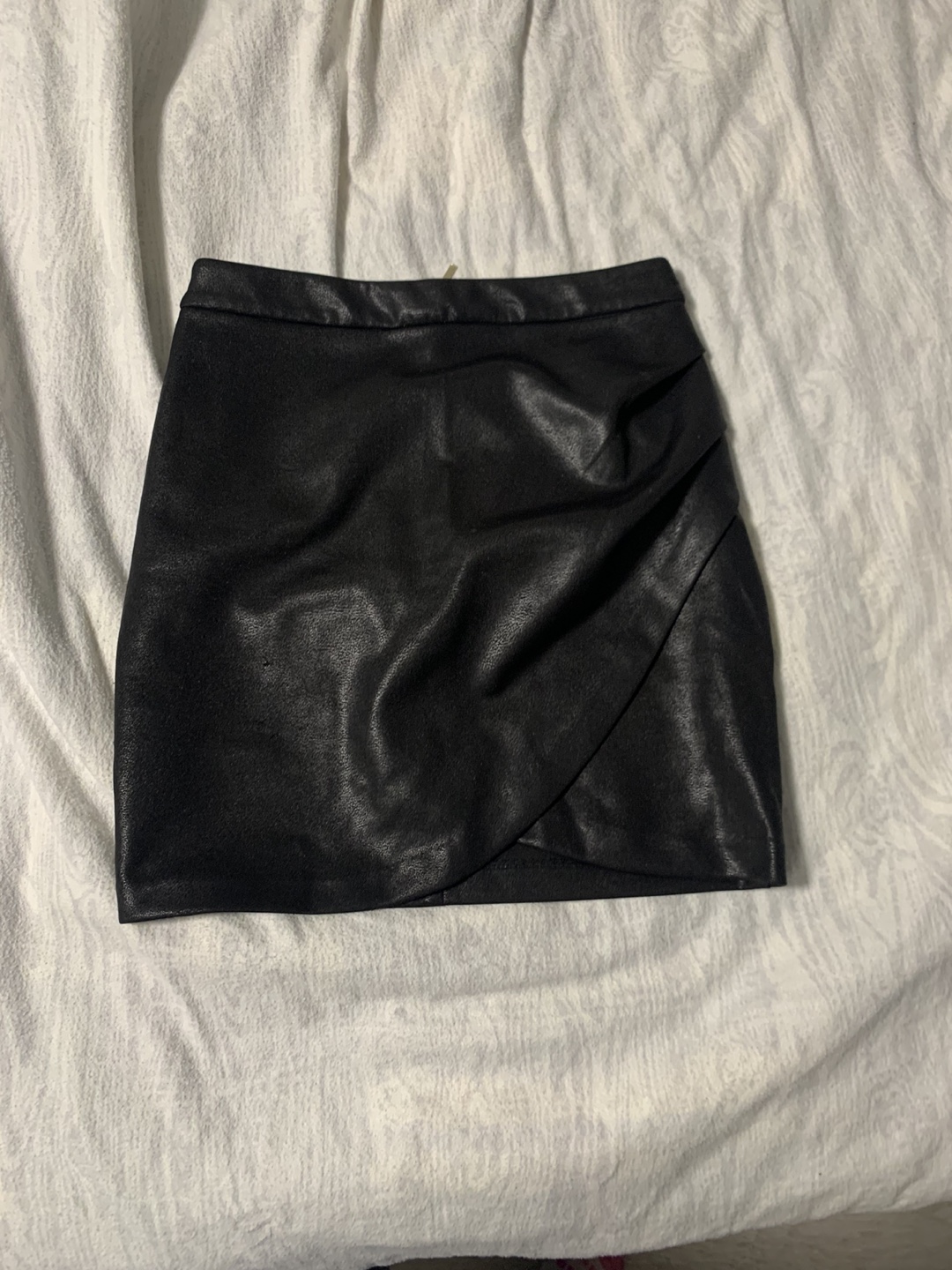 Dynamite faux leather wrap skirt