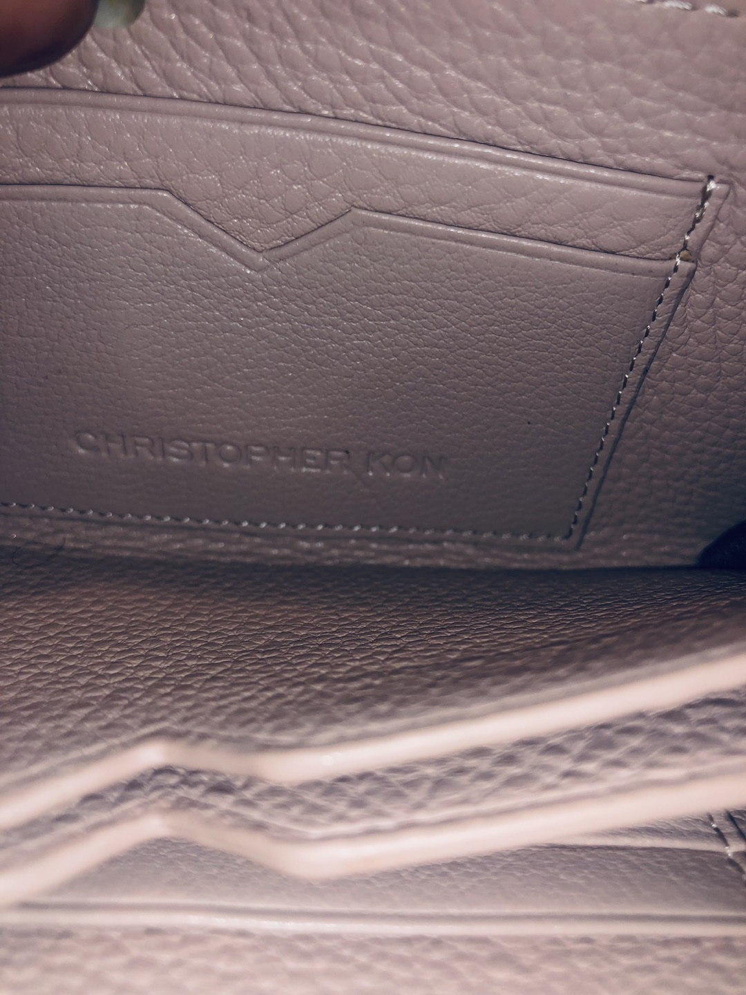 Leather wallet light pink - photo 3