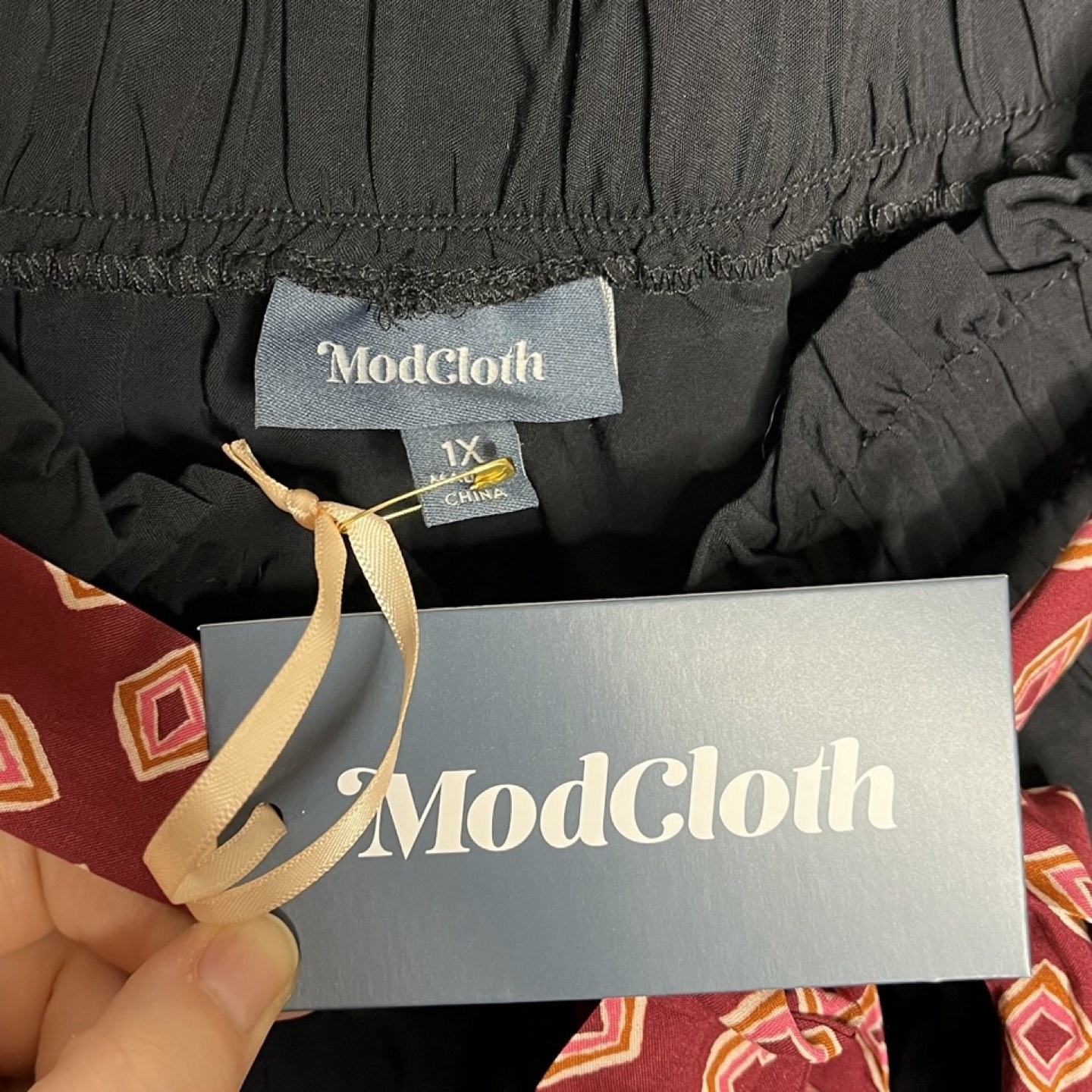ModCloth Skirt Fabric Belt Black Multicolor Mini - photo 4