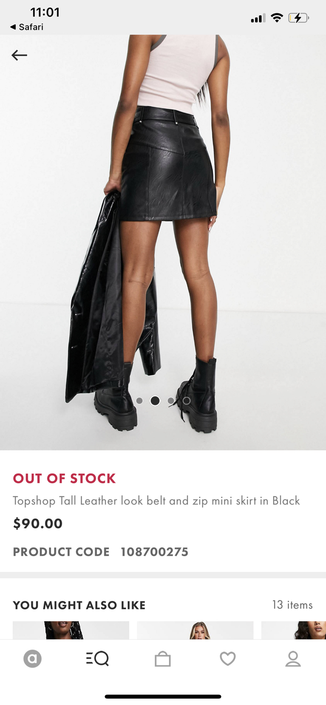 Top shop petite leather look belt and zip mini skirt - photo 4