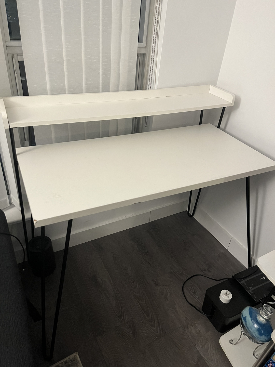White Double Tier Computer Writing Desk