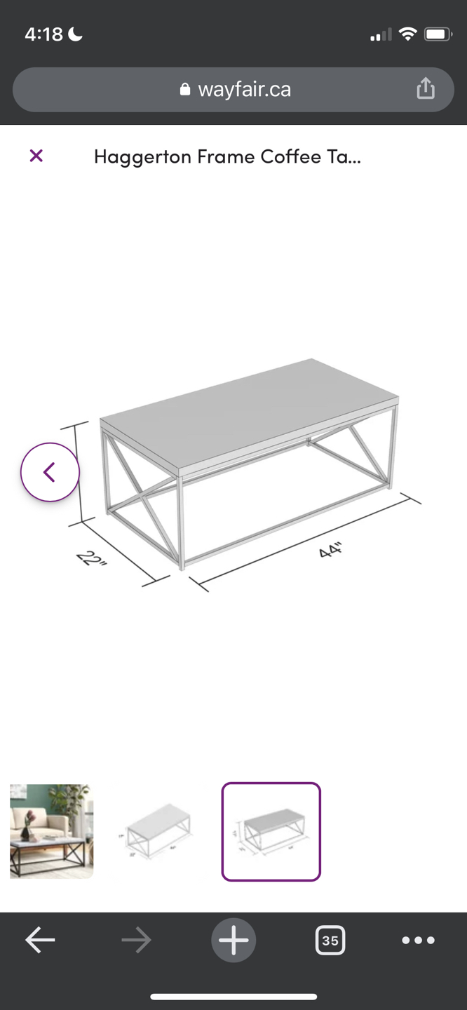 Sturdy coffee table like new, MDF wood top marble design - photo 5