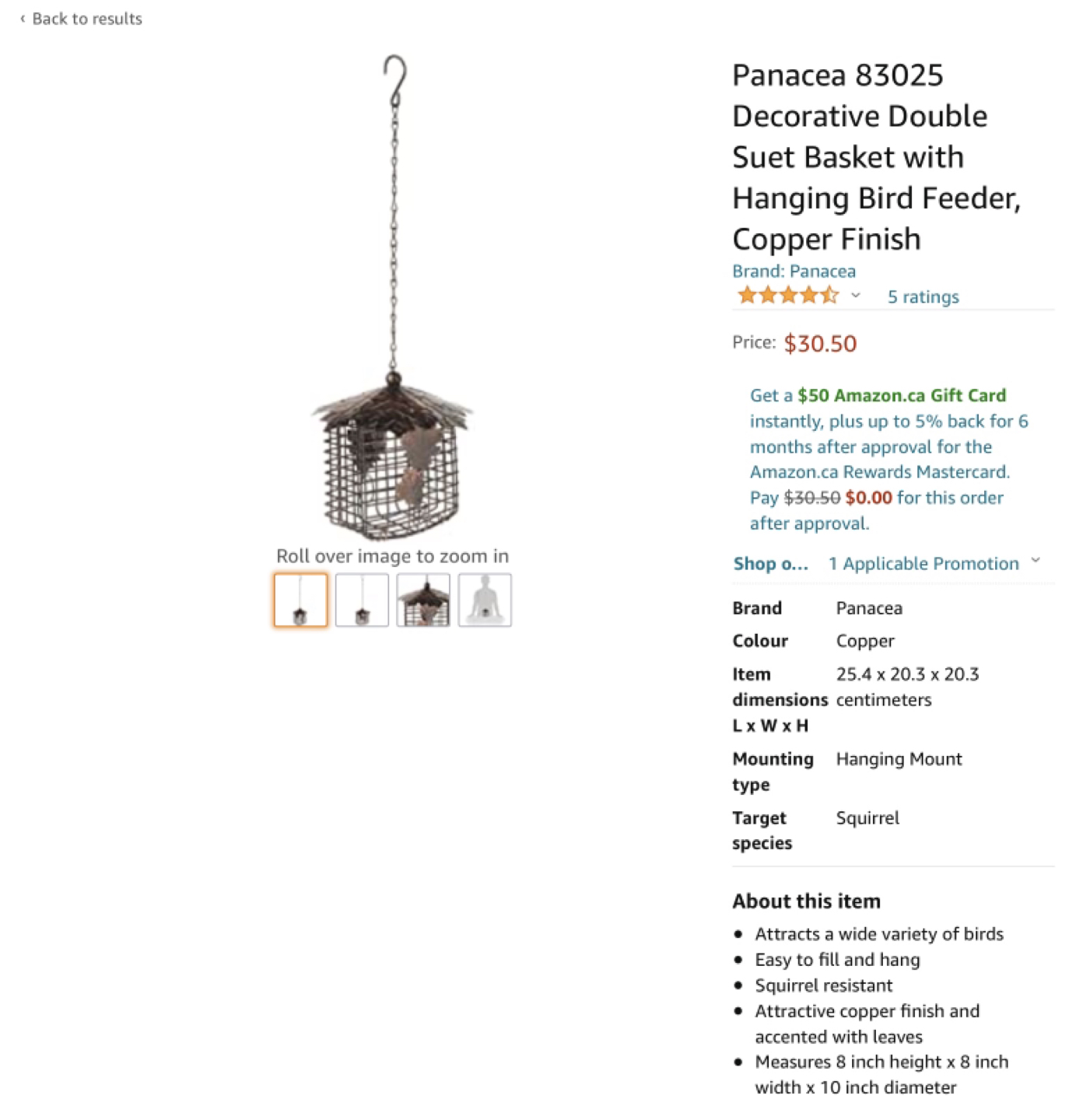 Metal bird feeder - photo 2