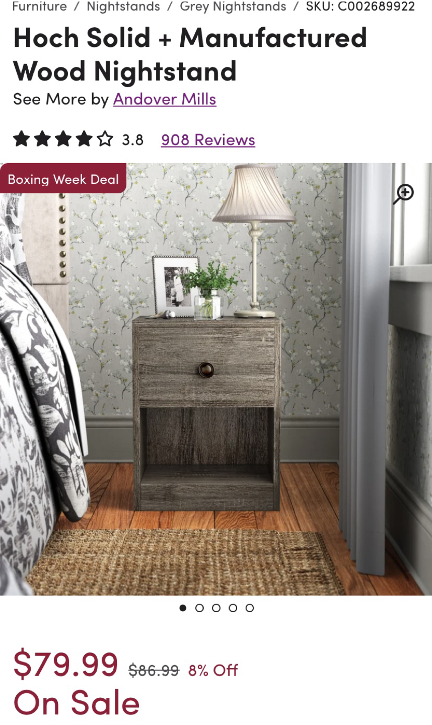 Andover Mills Bedside Table Set - photo 3