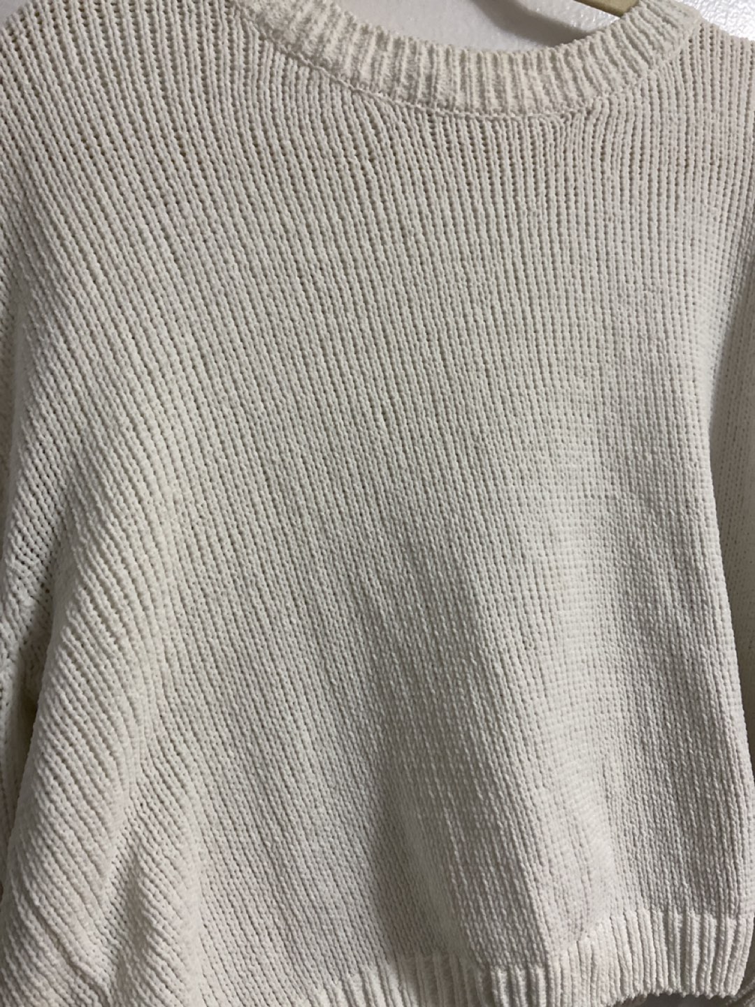 H&M white cropped knitted sweater - Large - photo 2