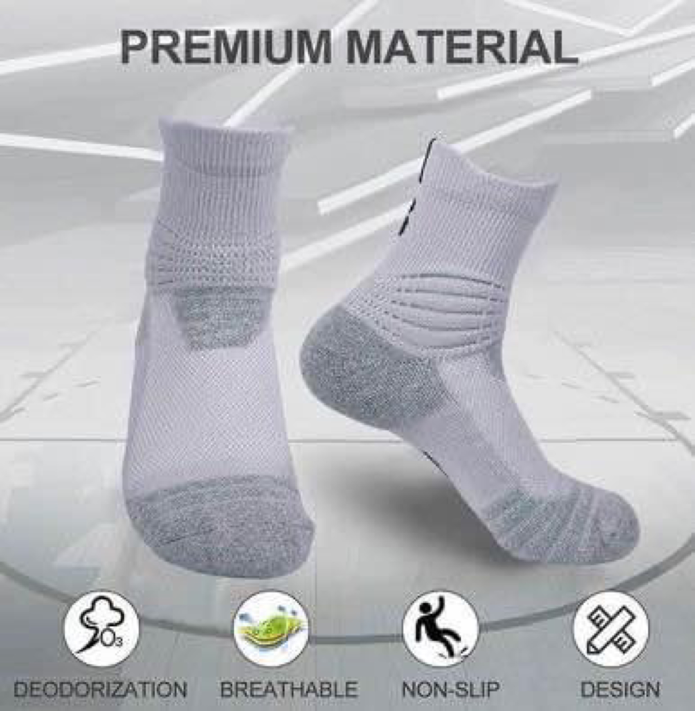 Compression sock unisex for sport or a long walk/ stand 3 pairs - photo 2