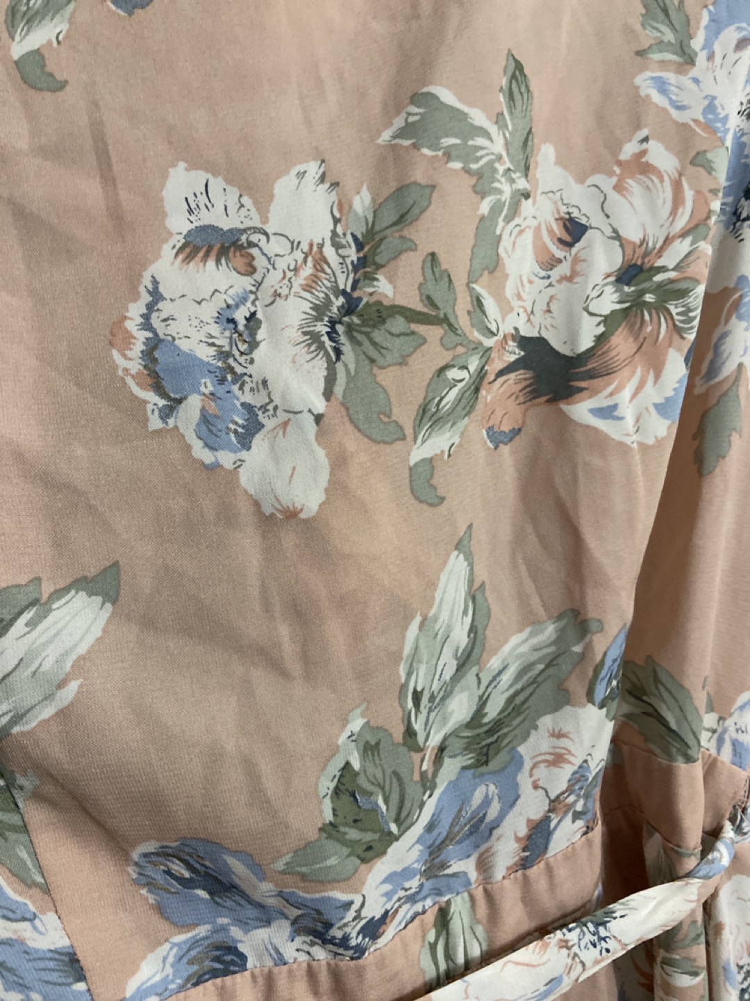 Pink floral mini wrap dress - Large - photo 3