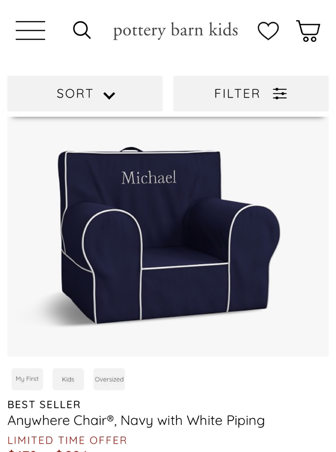 Pottery Barn  Anywhere Chair Slipcover image indicator(2)