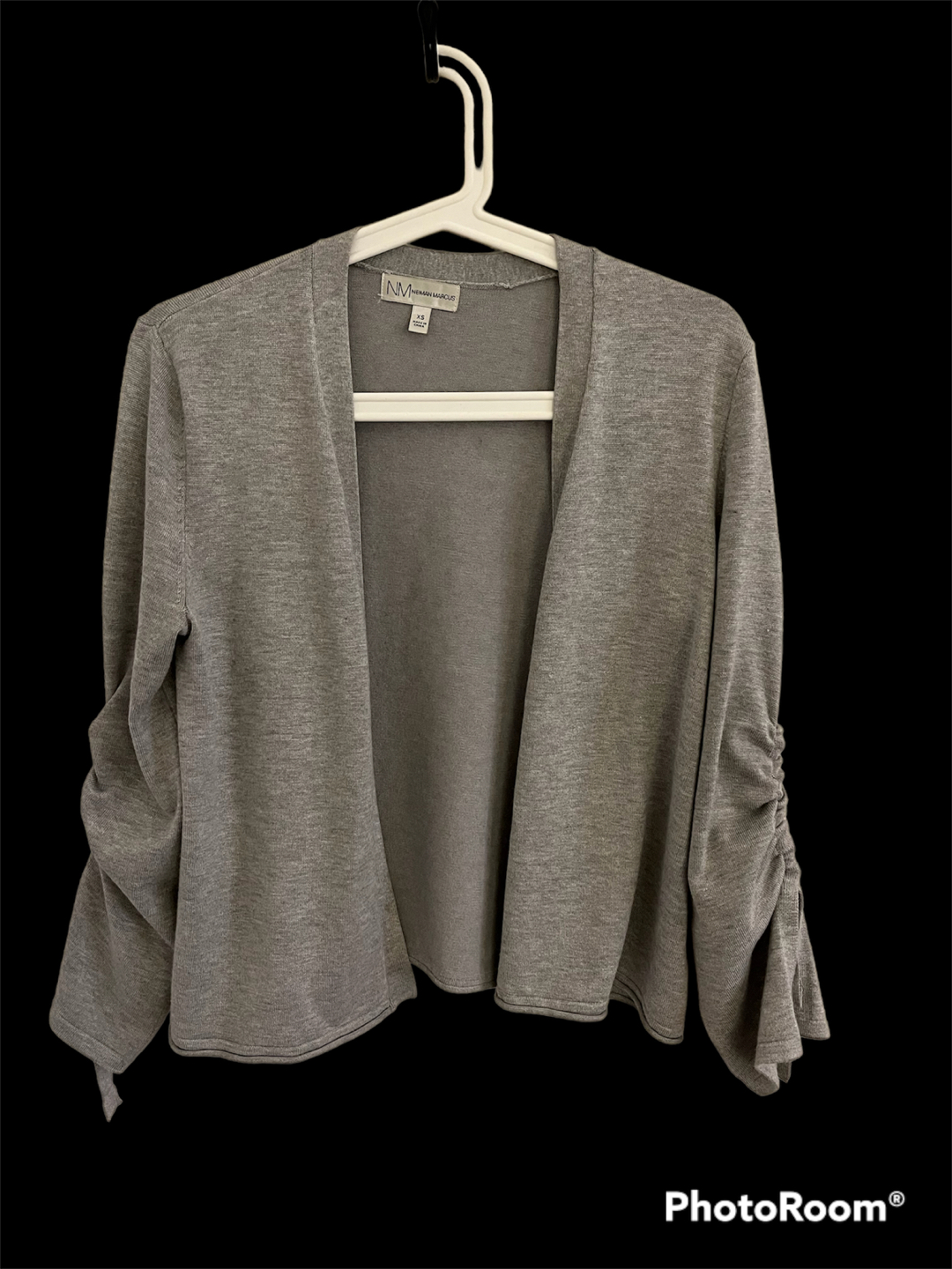 Neiman Marcus XS Grey Knit Cardigan thumbnail