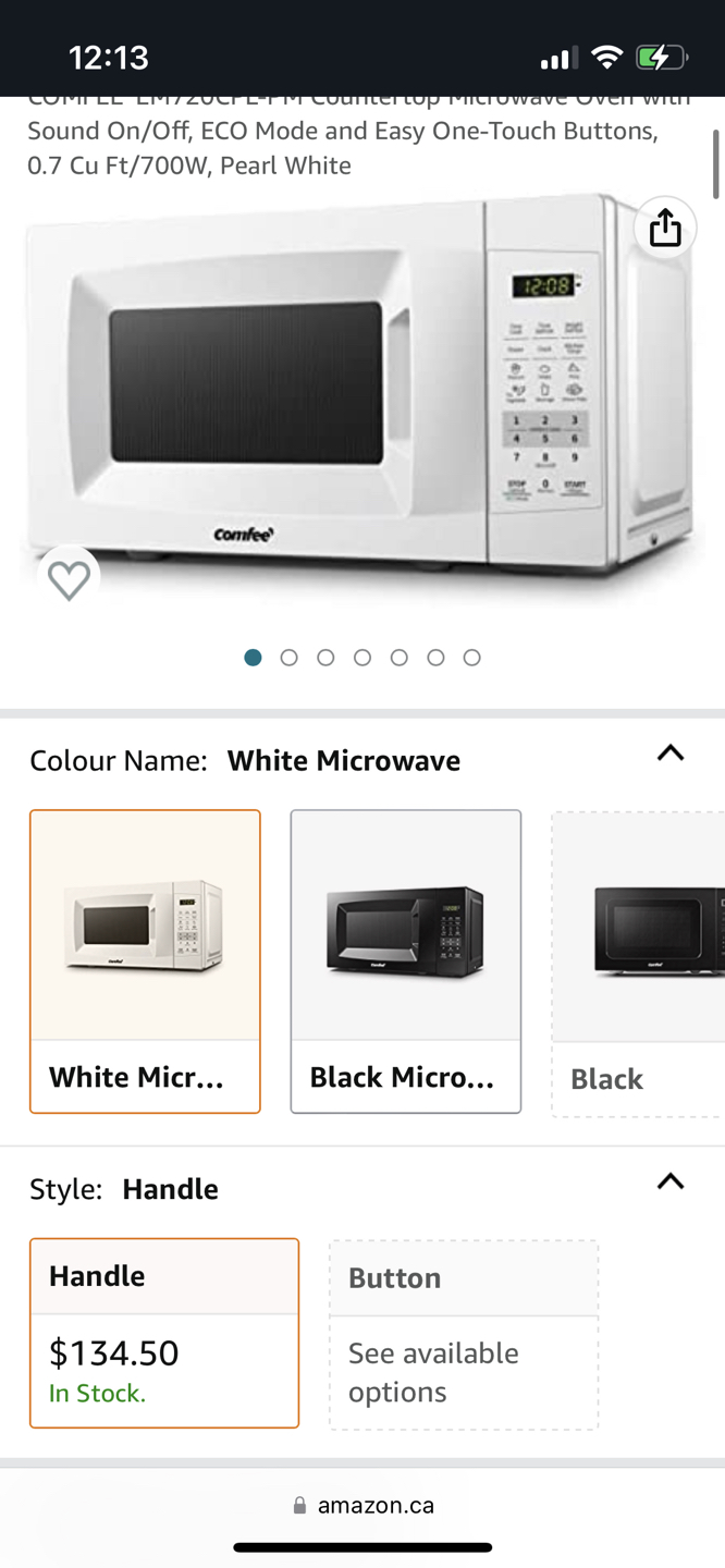 Comfee microwave