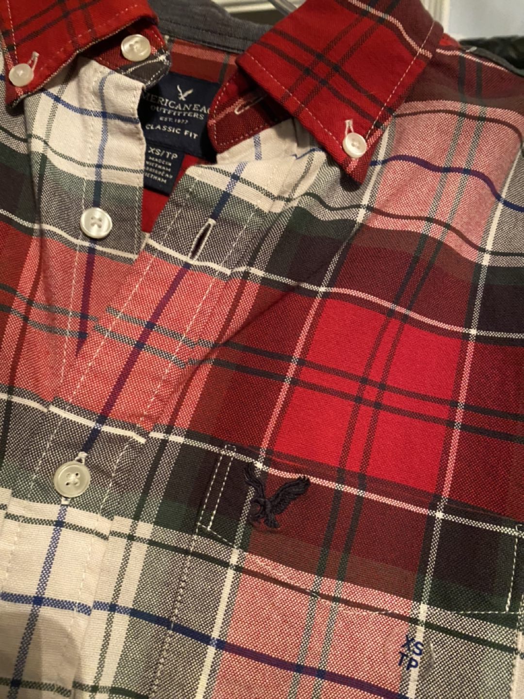 American Eagle plaid brushed cotton shirt size XS image indicator(2)