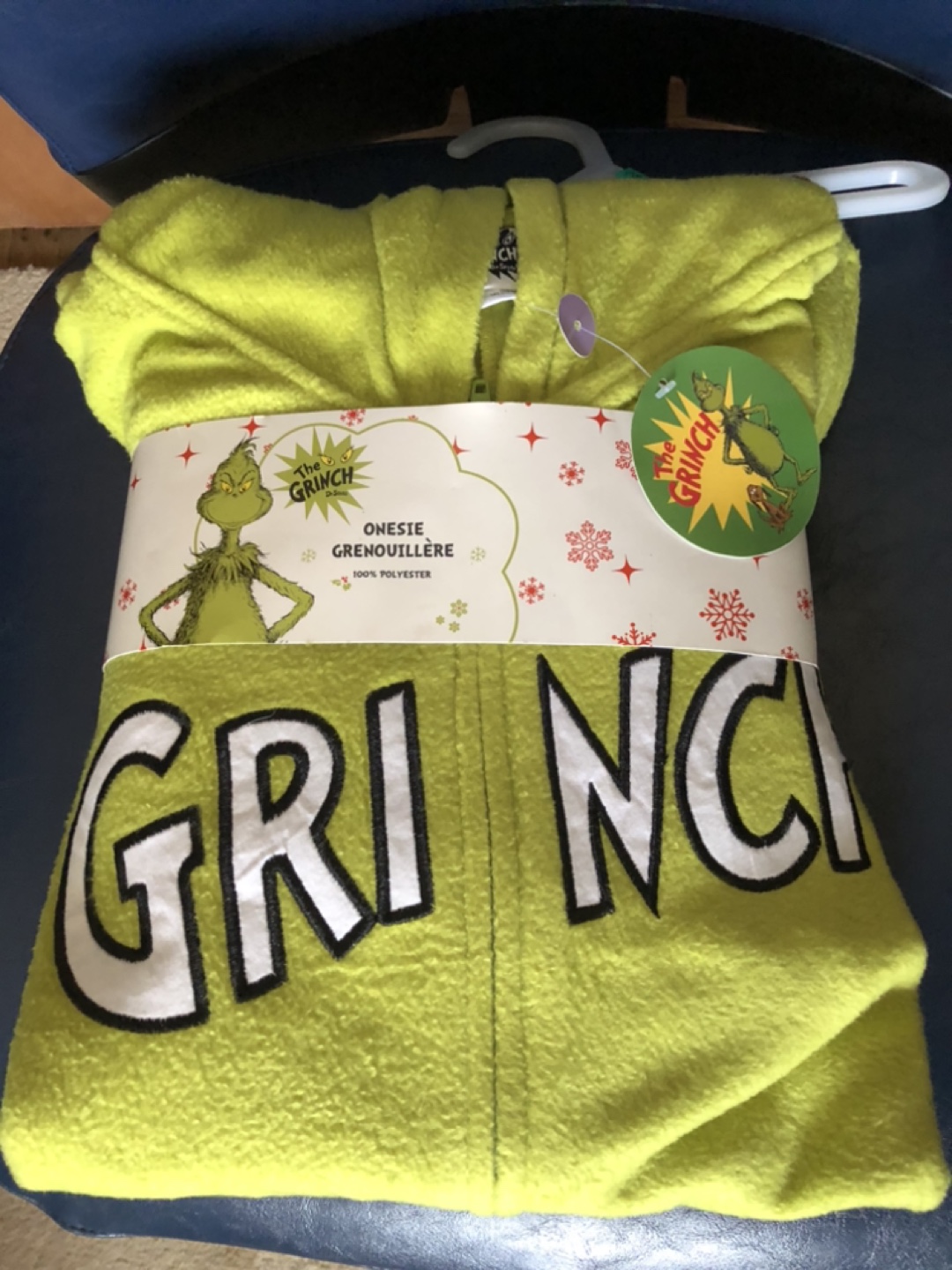 Grinch unisex XL onesie thumbnail