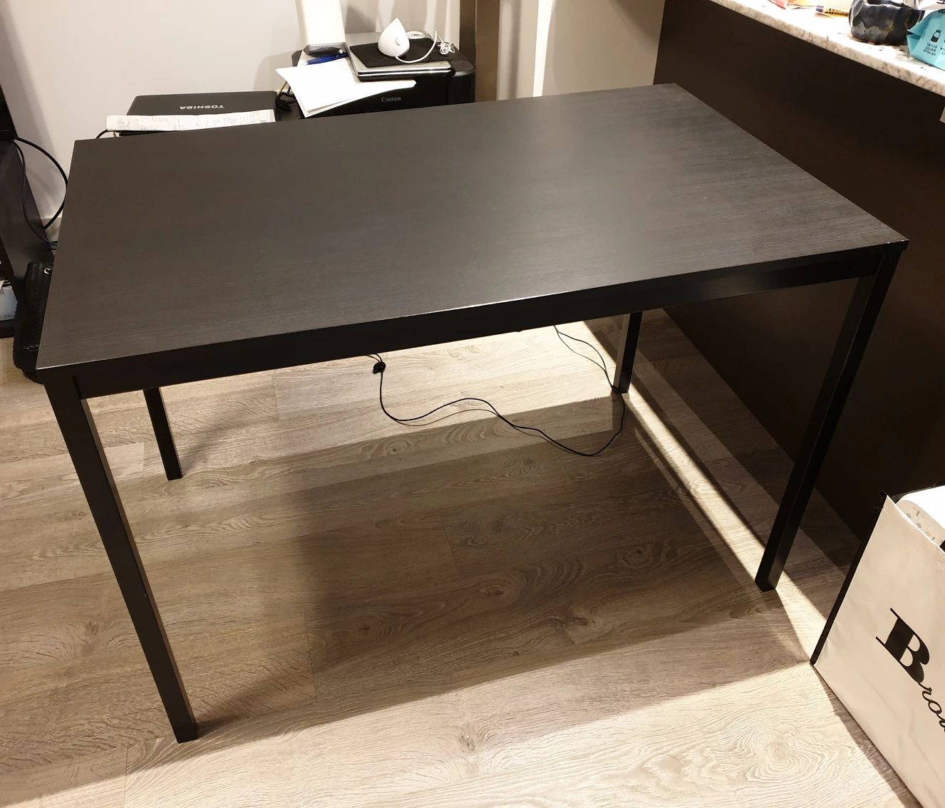 IKEA Black Desk Table - photo 2