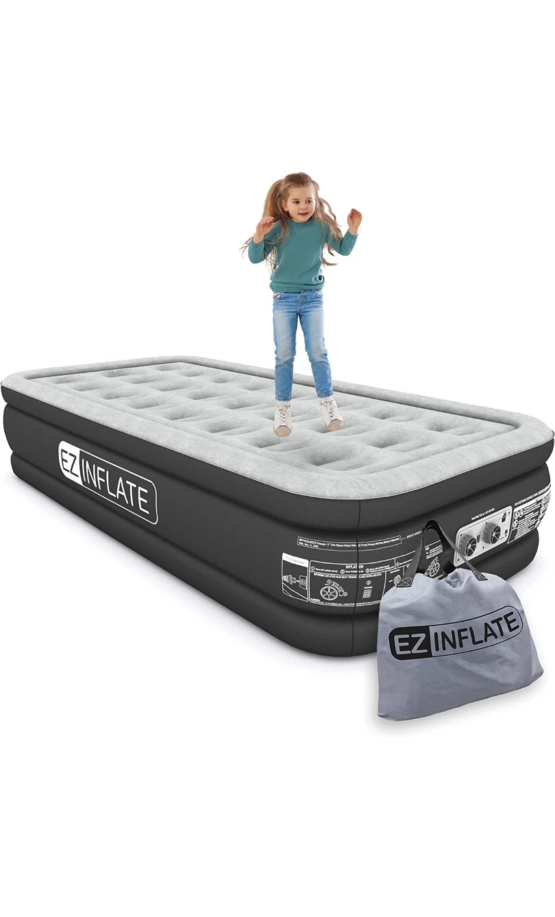 EZ INFLATE Air Mattress - Inflatable Mattress with Built in Pump thumbnail