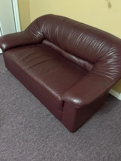Leather Couch and Loveseat