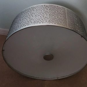 3-Light Chrome Semi-Flush Mount Light with Glass Diffuser