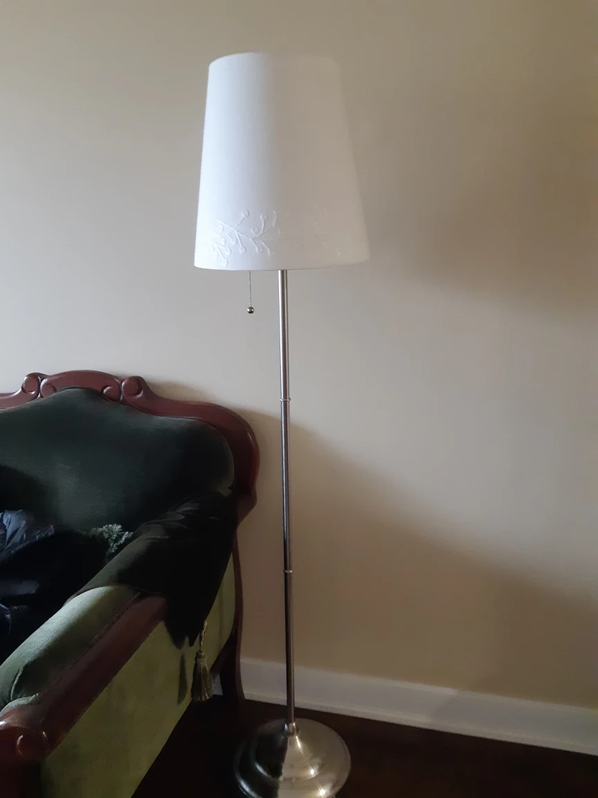 Floor lamp with pretty lamp shade