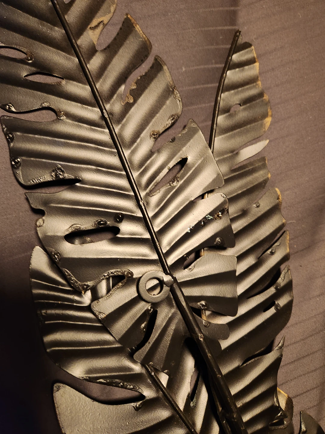 Metal palm leaf wall art image indicator(5)