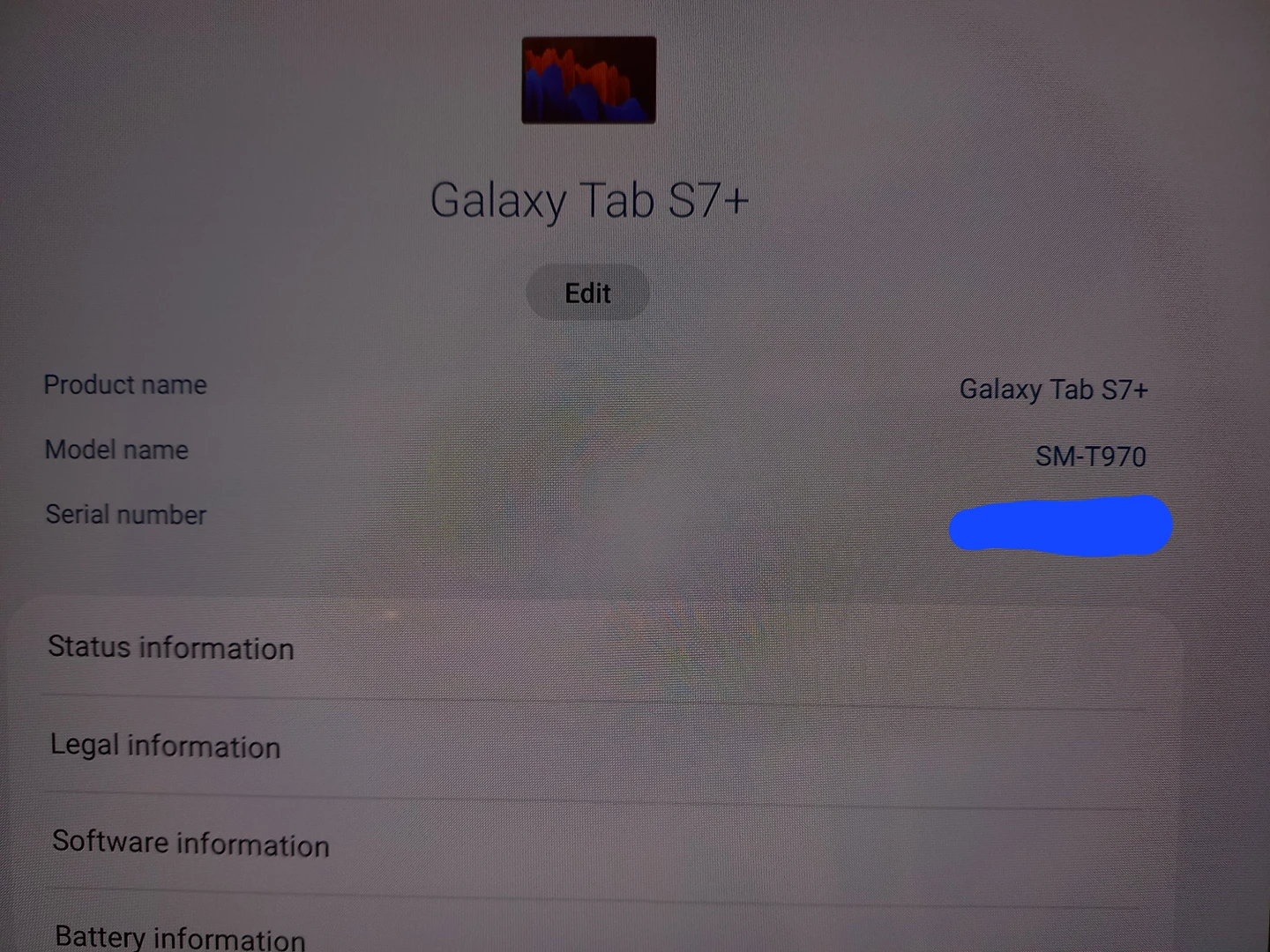 Samsung Galaxy Tab S7+ 128G mint condition - photo 3