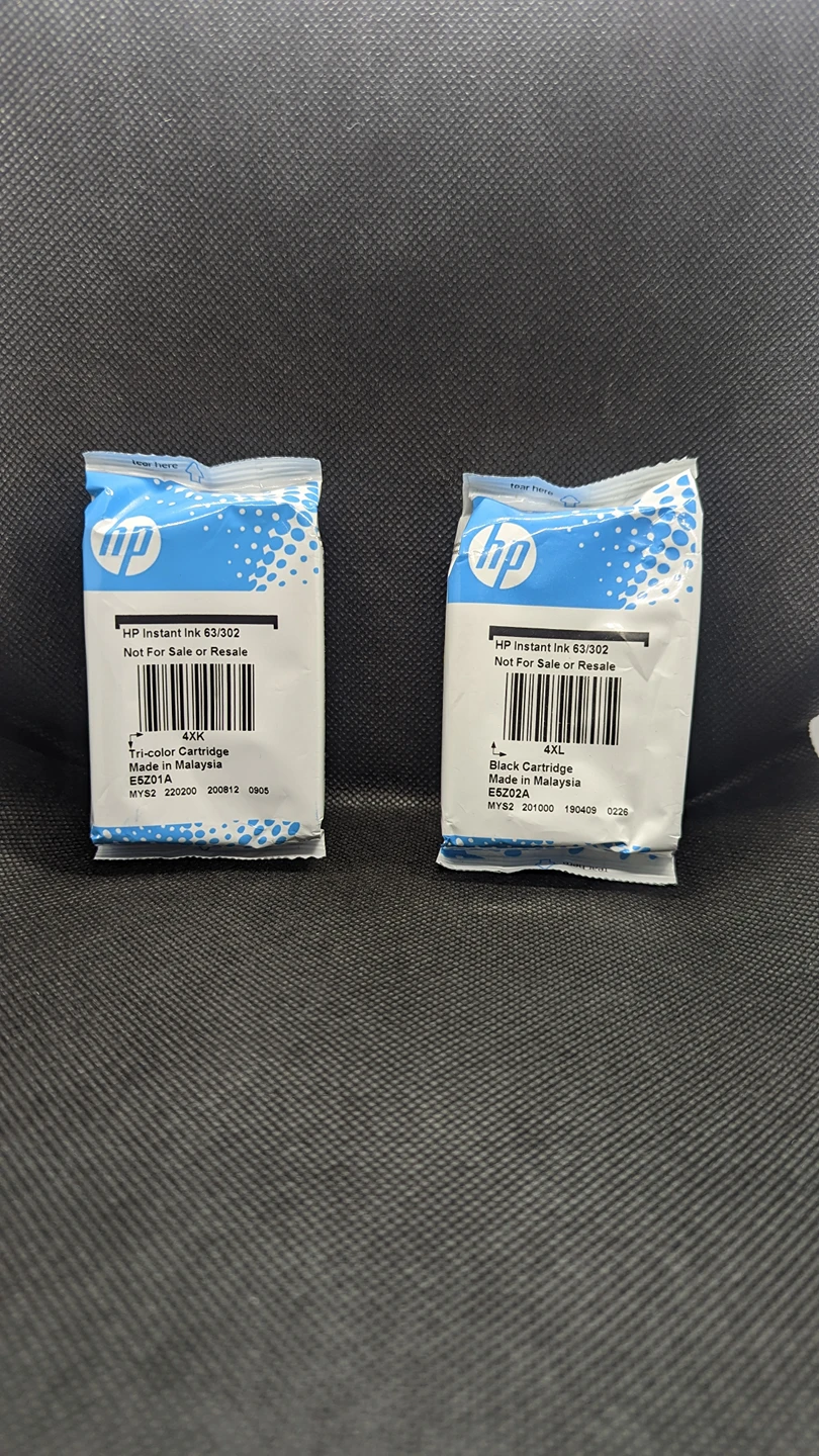 HP 63 / 302 XL Black & Tri-Color Ink Cartridges

💝 thumbnail