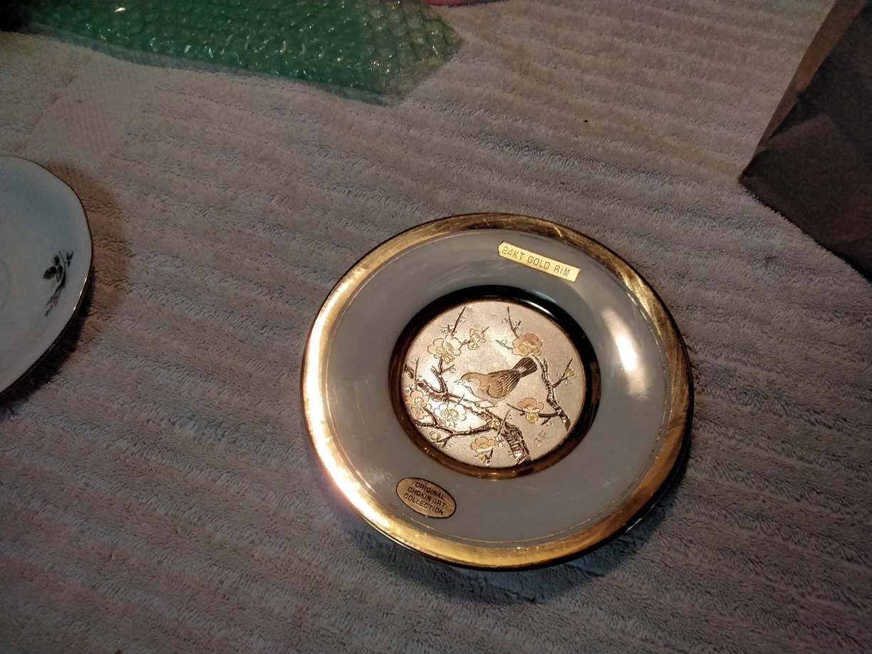 Original Chokin Collection Plate with 24 K Gold Trim image indicator(7)