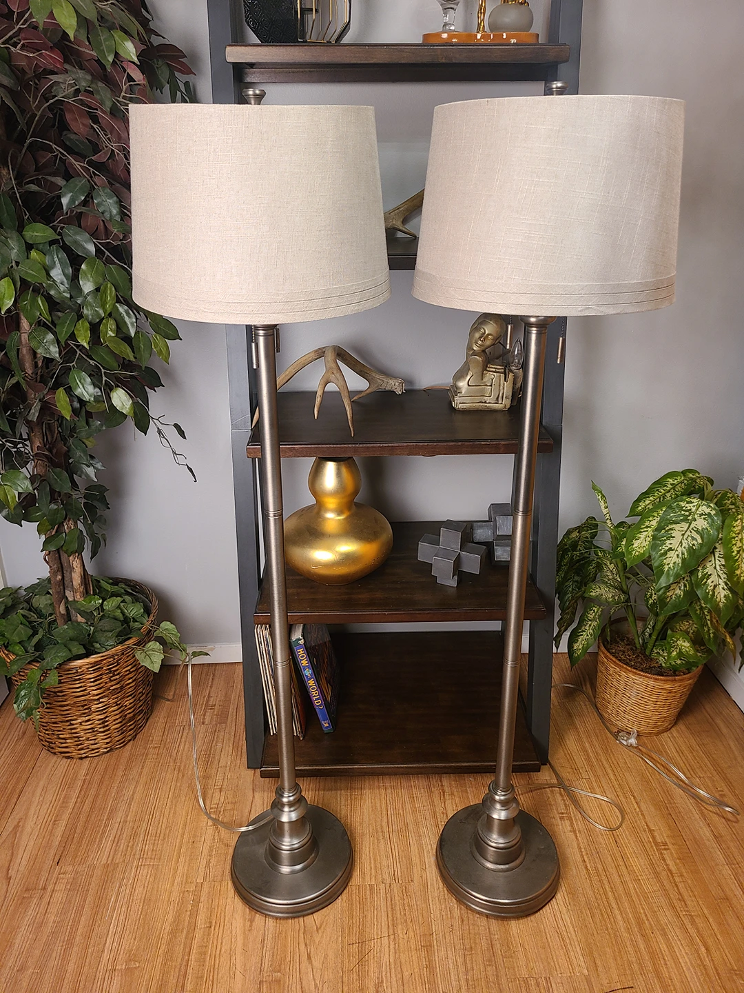 Modern Drum Dual Bulb Floor Lamp thumbnail