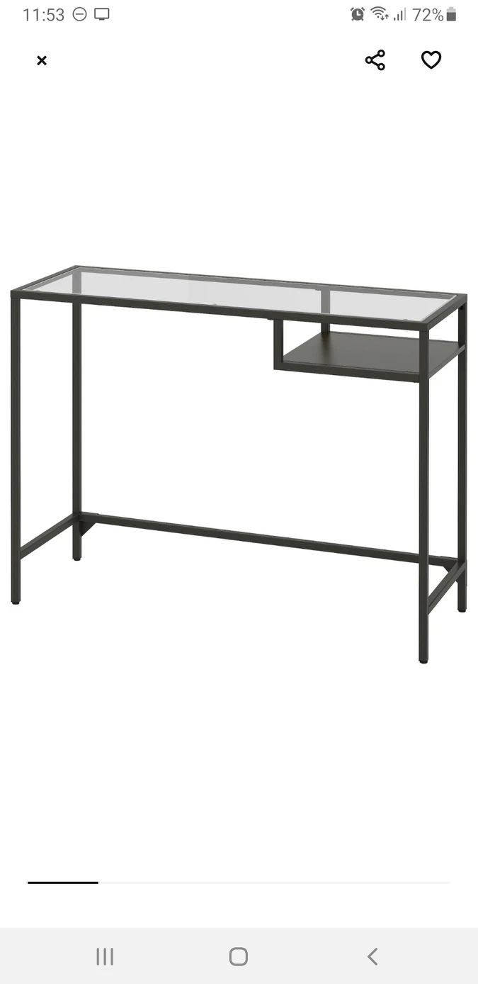 Laptop glass table