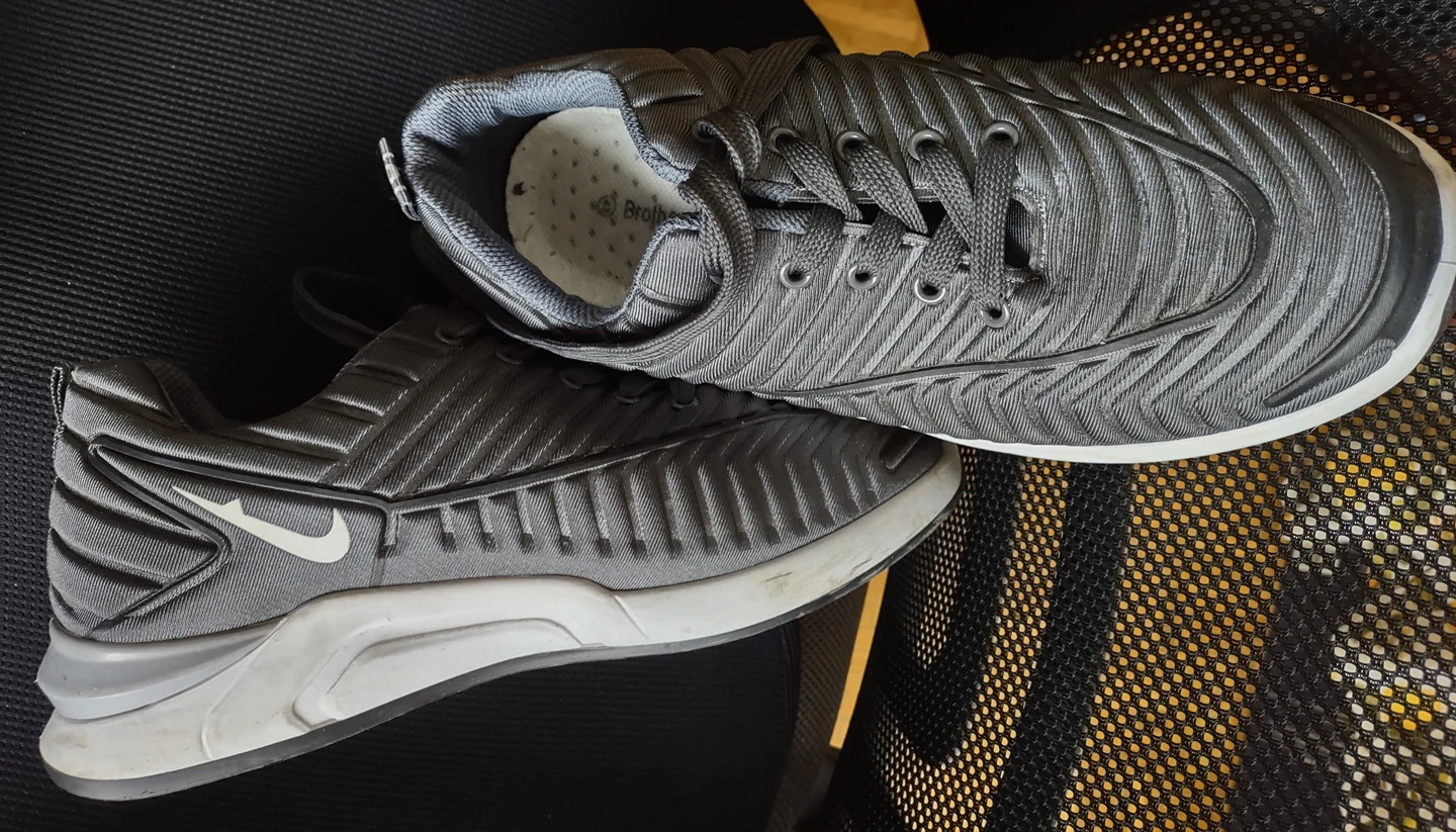 men's athletic running shoes, grey size 11 - photo 2